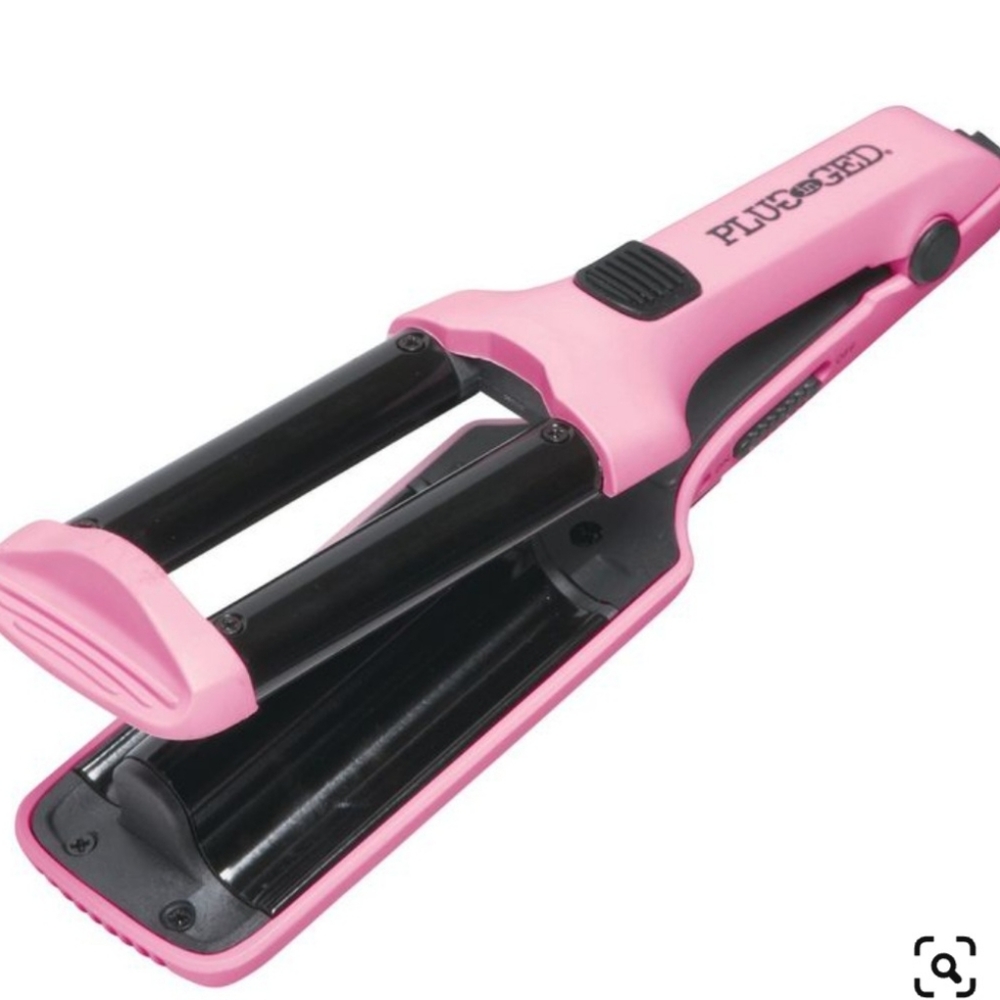 Plug in Ged Ceramic Tourmaline stow N Go Mini deep Waver. Pink, New unopened,  a
